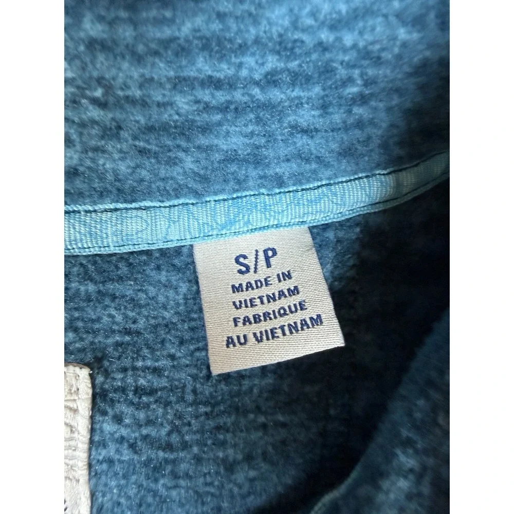 Tommy Bahama Half Zip Pullover Mens S Blue Heather Fleece Sweater Jacket Golf